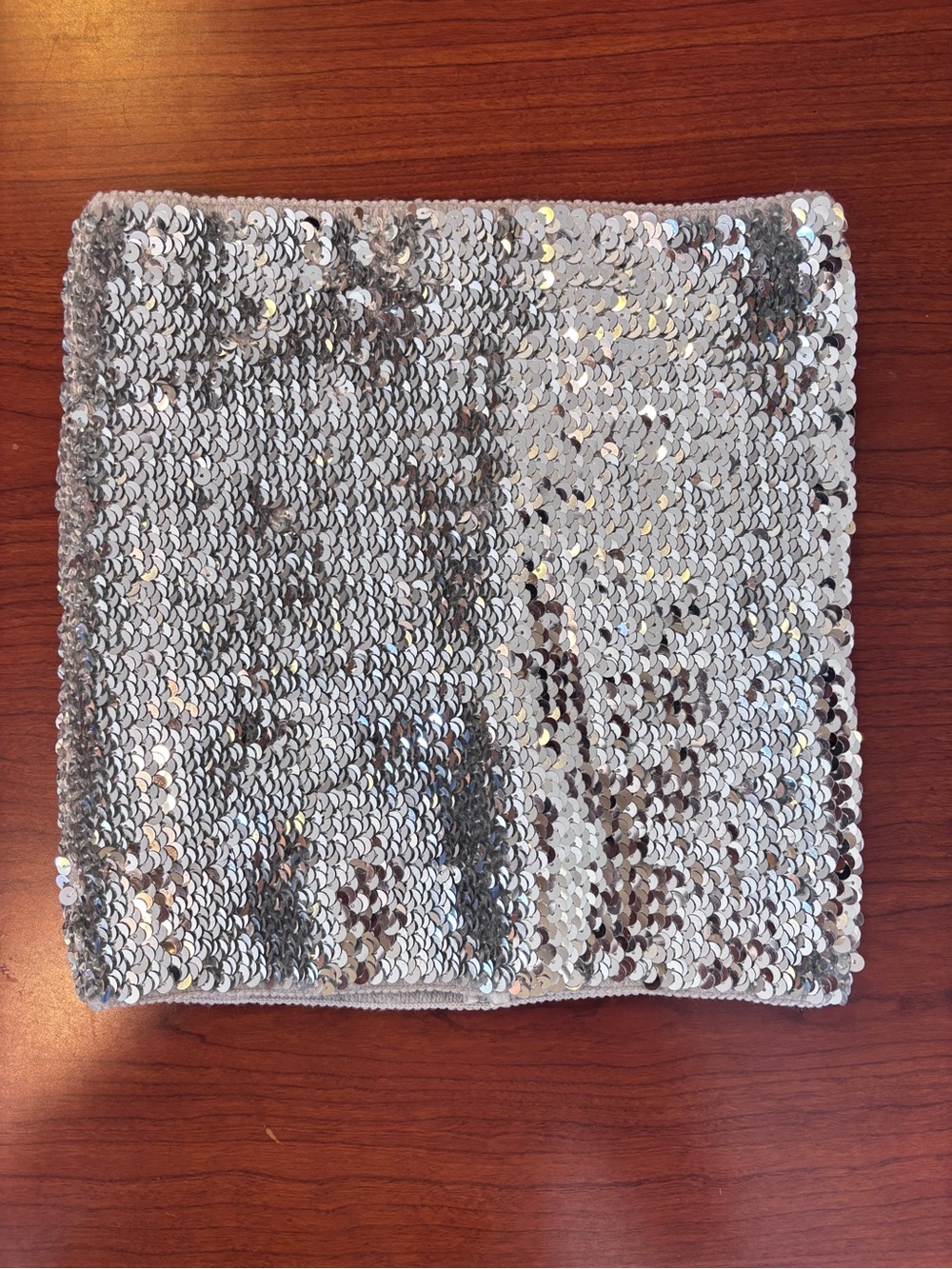 Silver Sequin Square Tube Top